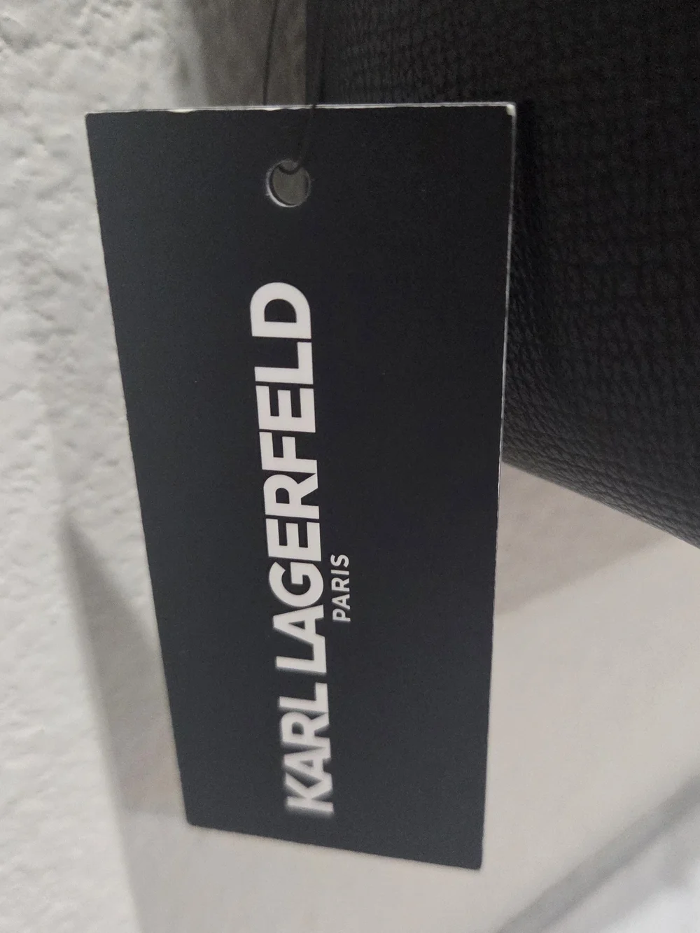 Karl Lagerfeld Black Crossbody Bag with Logo Strap Charm Pouch Pins NWT L6DEU6CJ